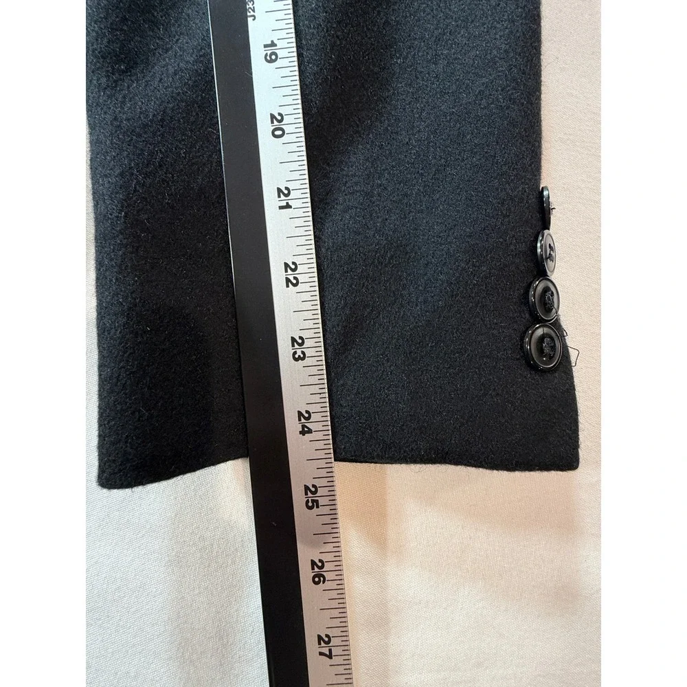 Andrew Fezza Mens 46R Black 100% Pure Cashmere 3-Button Blazer Sport Coat Italy
